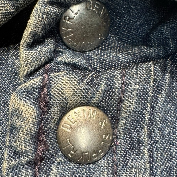 Denim & Supply Insulated Down Feather Denim Jacket Workwear Men’s XL - Picture 7 of 10